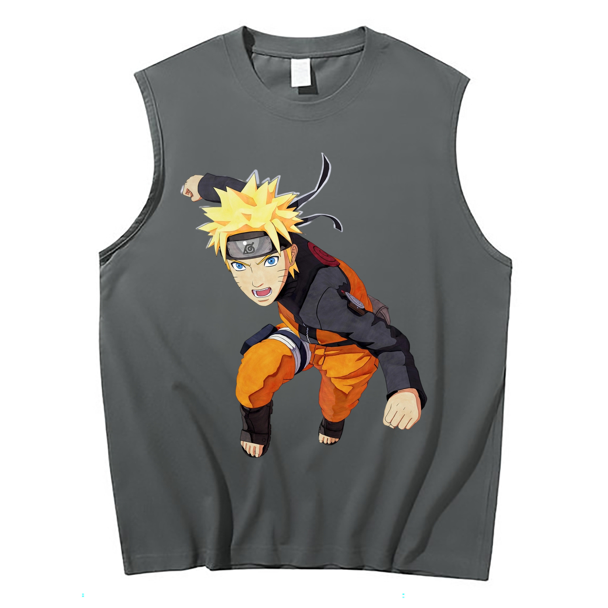 （画像用） NARUTO -ナルト- うずまき ナルト Uzumaki Naruto コットン100％タンクトップ（フロントプリント）